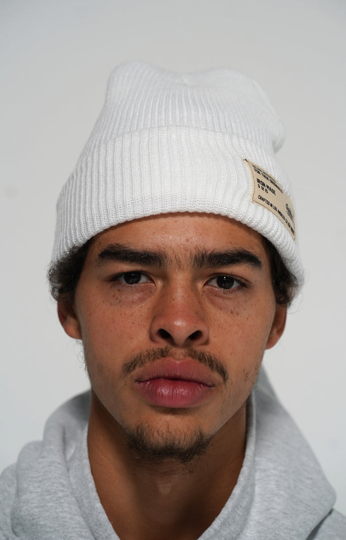 White Classic Beanie