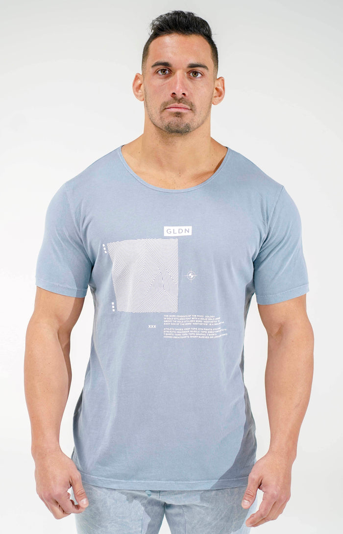 Slate Blue GLDN Scoop Neck T-Shirt